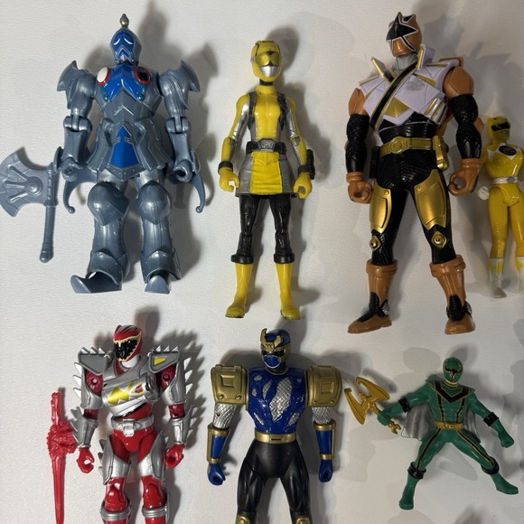 Vintage 90s Y2K Power Rangers Action Figures Lot w/ Accessories 20+ Pcs - Picture 2 of 16